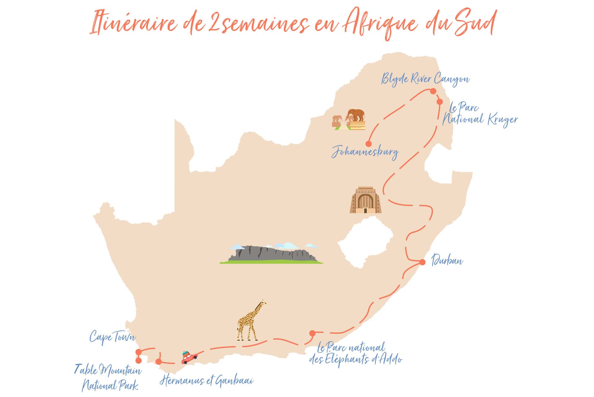map itineraire 2 semaines afrique du sud map itineraire 2 semaines afrique du sud