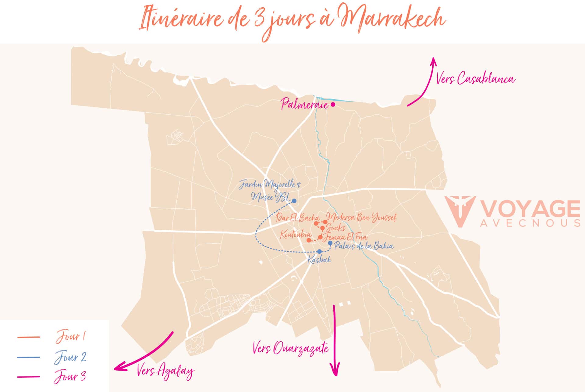 map marrakech 3 jours map marrakech 3 jours