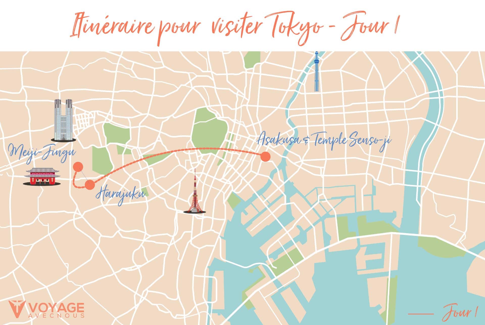 tokyo en 5 jours map 1 tokyo en 5 jours map 1